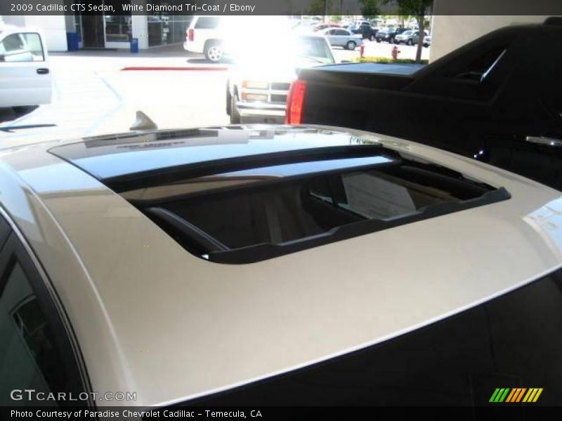 White Diamond Tri-Coat / Ebony 2009 Cadillac CTS Sedan