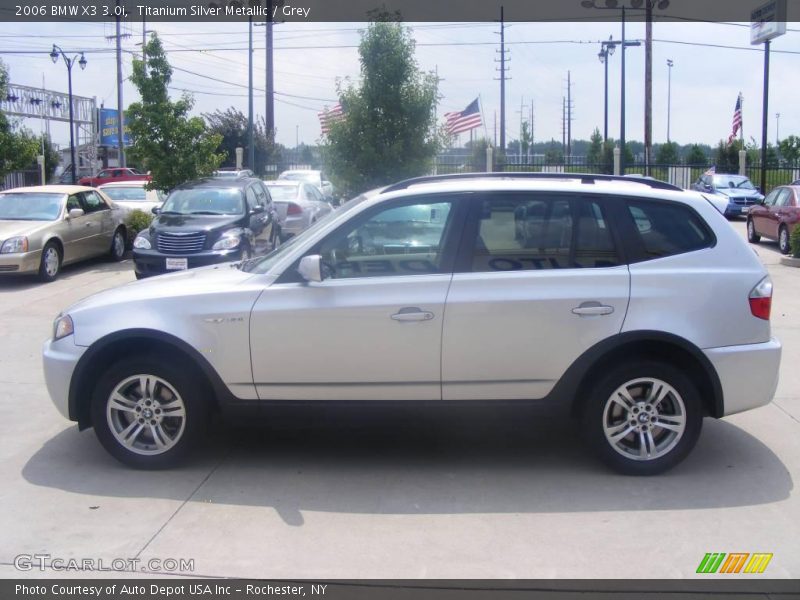 Titanium Silver Metallic / Grey 2006 BMW X3 3.0i