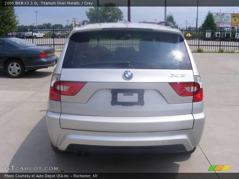 Titanium Silver Metallic / Grey 2006 BMW X3 3.0i