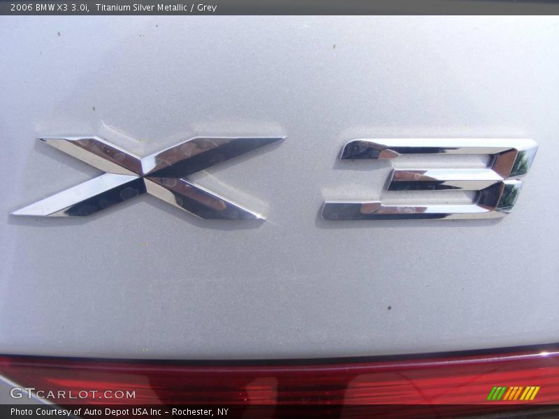 Titanium Silver Metallic / Grey 2006 BMW X3 3.0i