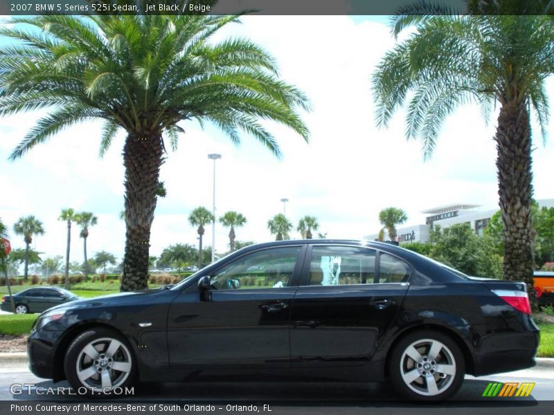 Jet Black / Beige 2007 BMW 5 Series 525i Sedan