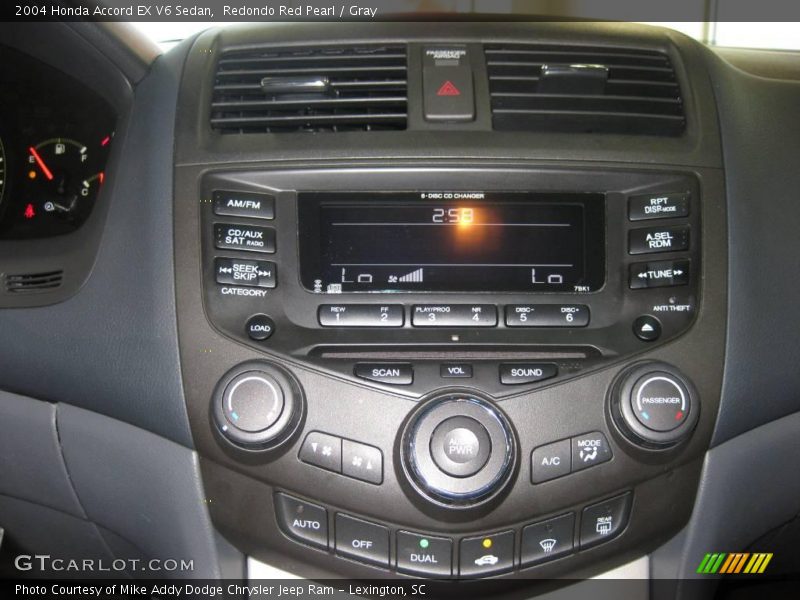 Redondo Red Pearl / Gray 2004 Honda Accord EX V6 Sedan