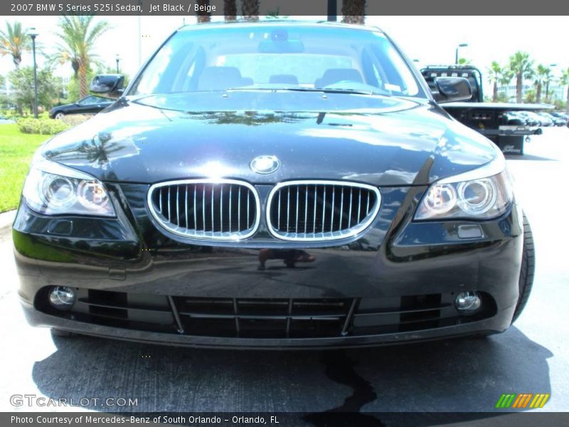 Jet Black / Beige 2007 BMW 5 Series 525i Sedan