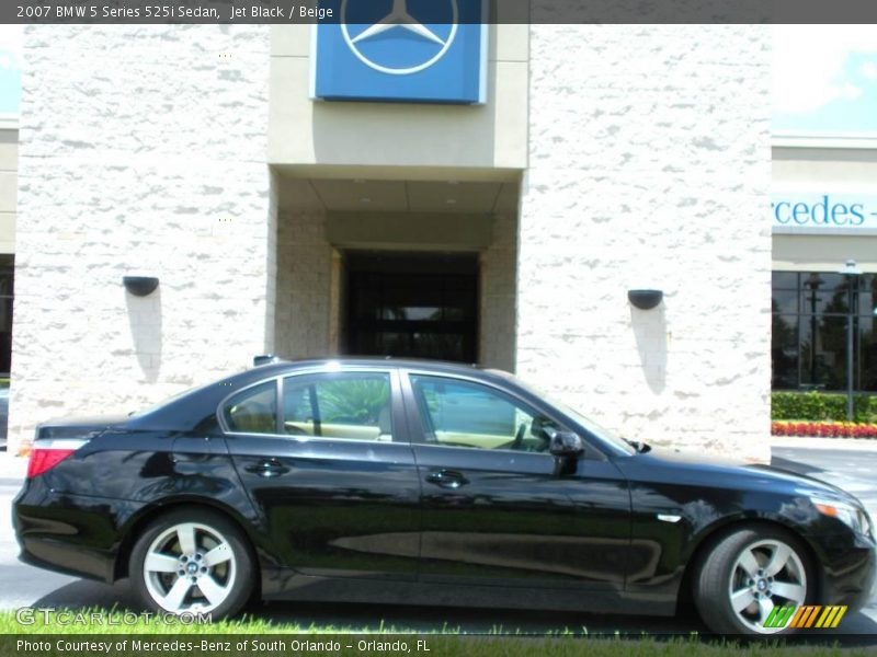 Jet Black / Beige 2007 BMW 5 Series 525i Sedan