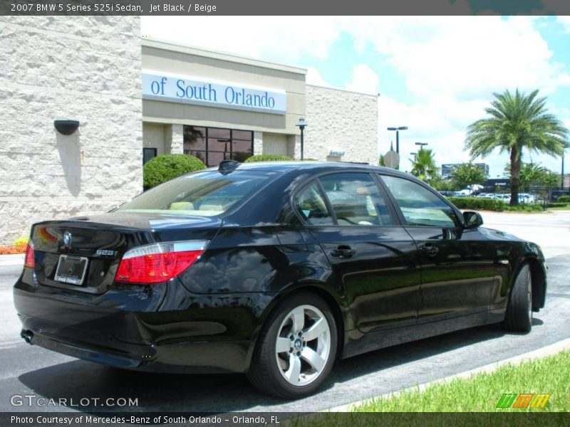 Jet Black / Beige 2007 BMW 5 Series 525i Sedan