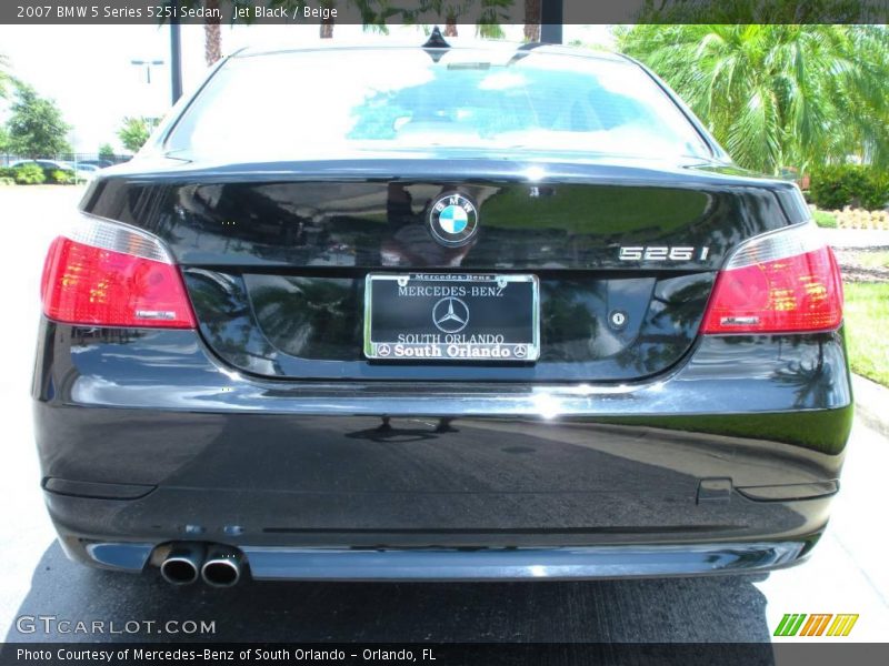 Jet Black / Beige 2007 BMW 5 Series 525i Sedan