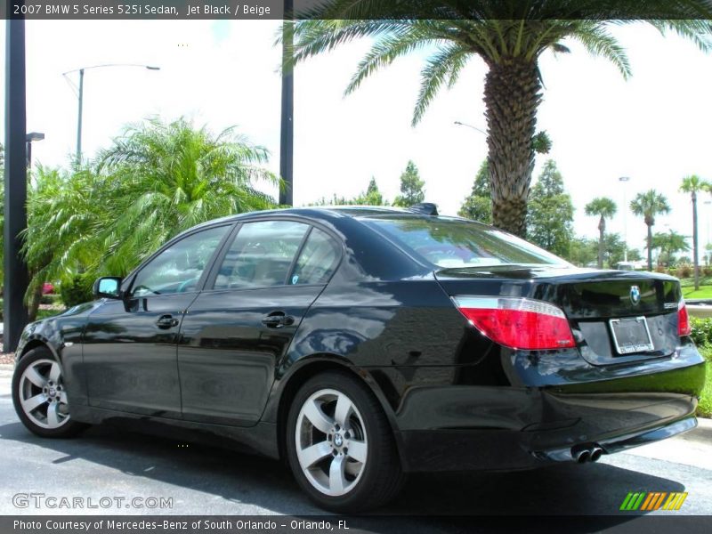 Jet Black / Beige 2007 BMW 5 Series 525i Sedan