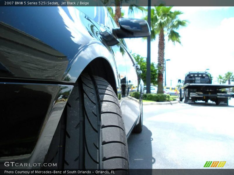 Jet Black / Beige 2007 BMW 5 Series 525i Sedan