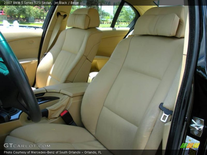 Jet Black / Beige 2007 BMW 5 Series 525i Sedan