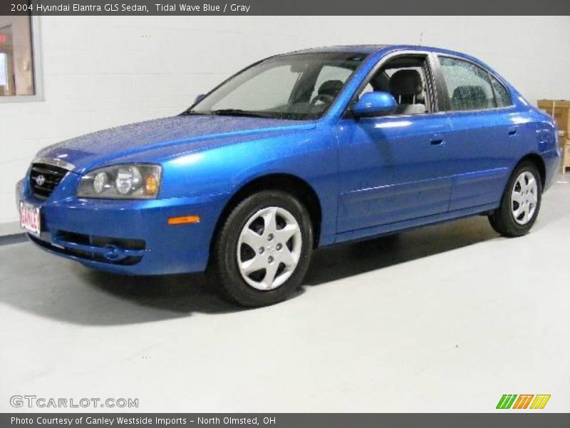 Tidal Wave Blue / Gray 2004 Hyundai Elantra GLS Sedan