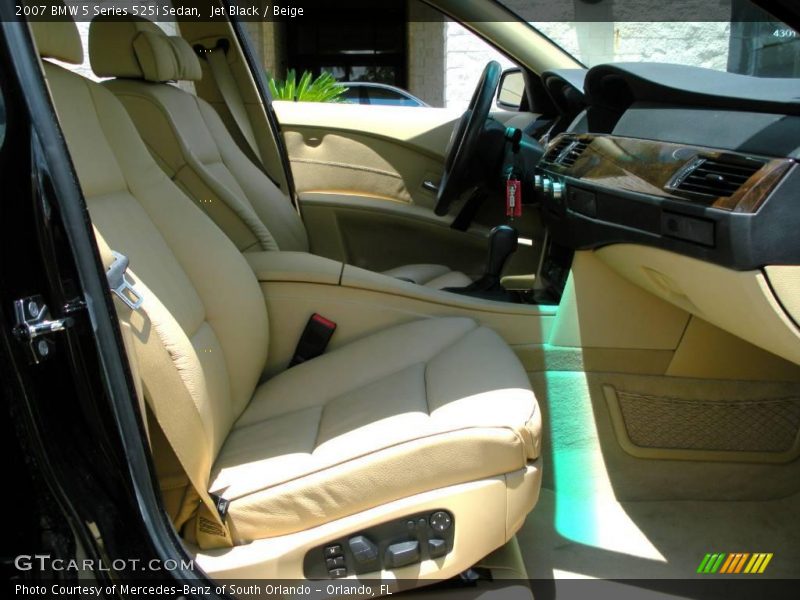 Jet Black / Beige 2007 BMW 5 Series 525i Sedan