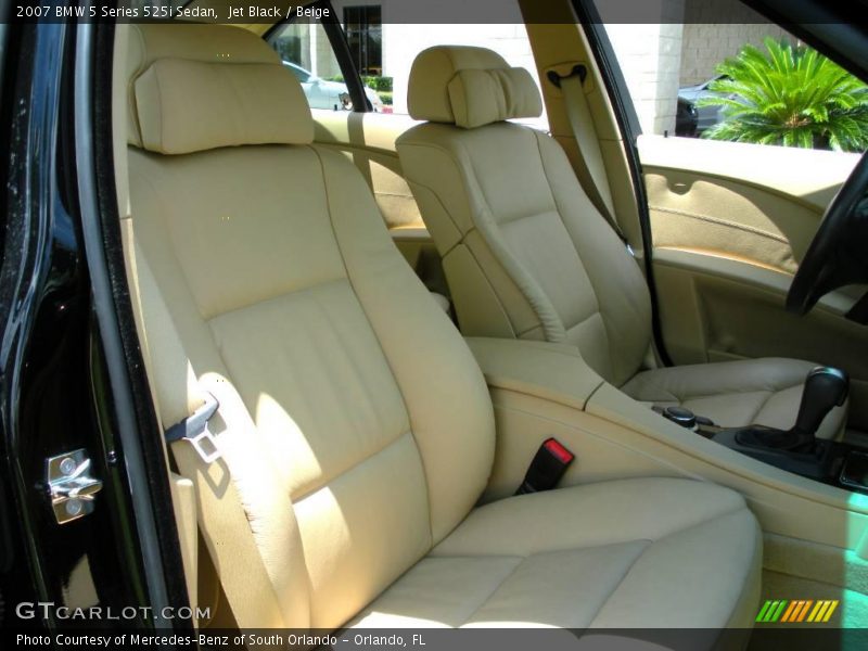 Jet Black / Beige 2007 BMW 5 Series 525i Sedan
