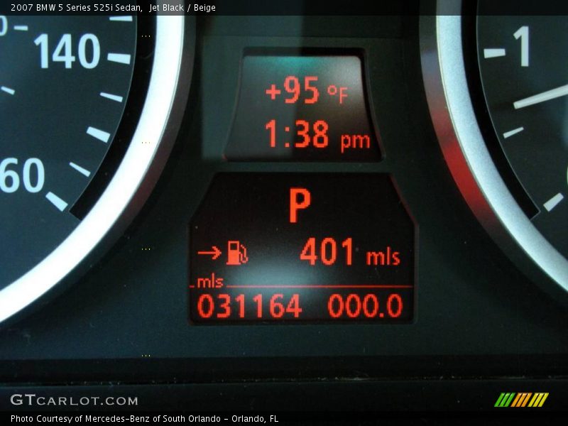 Jet Black / Beige 2007 BMW 5 Series 525i Sedan