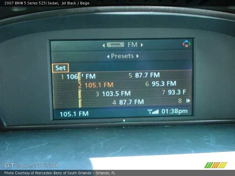 Jet Black / Beige 2007 BMW 5 Series 525i Sedan