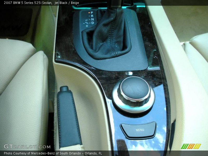 Jet Black / Beige 2007 BMW 5 Series 525i Sedan