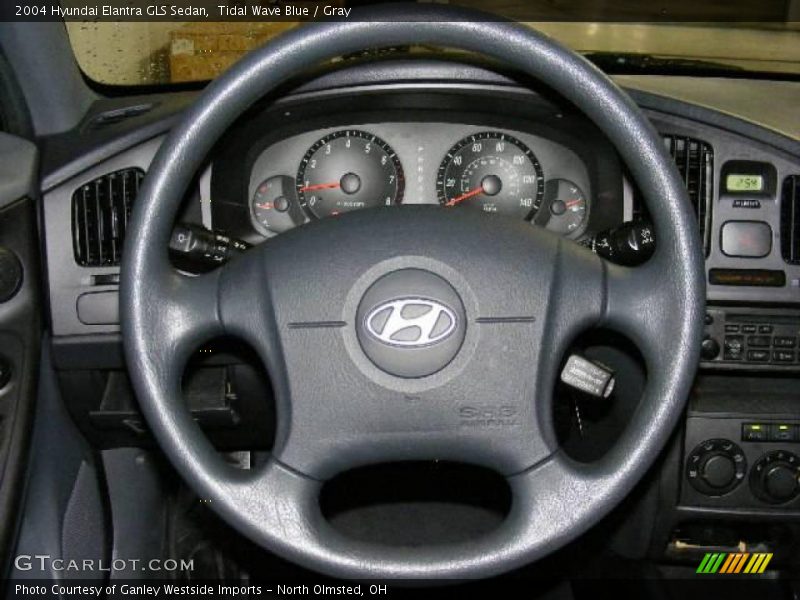 Tidal Wave Blue / Gray 2004 Hyundai Elantra GLS Sedan