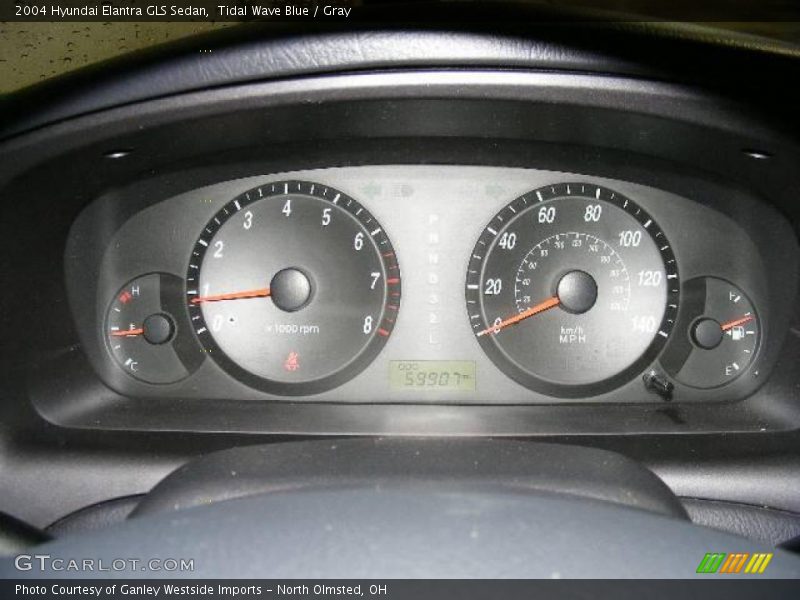Tidal Wave Blue / Gray 2004 Hyundai Elantra GLS Sedan