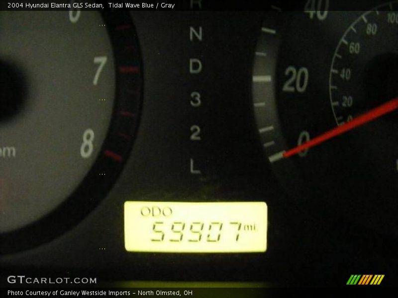 Tidal Wave Blue / Gray 2004 Hyundai Elantra GLS Sedan