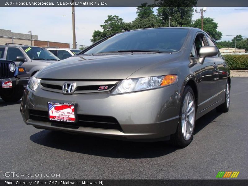 Galaxy Gray Metallic / Black 2007 Honda Civic Si Sedan