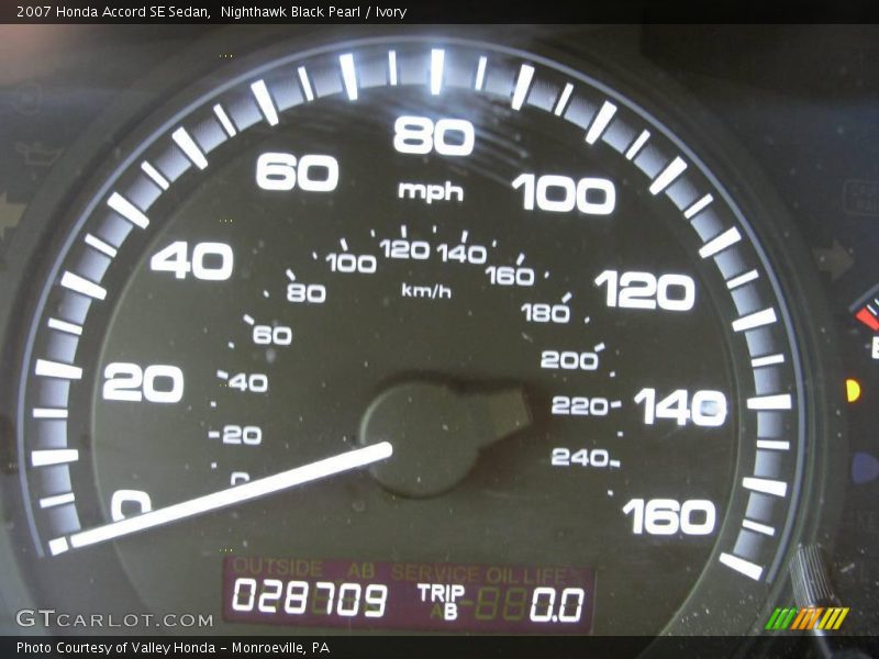 Nighthawk Black Pearl / Ivory 2007 Honda Accord SE Sedan