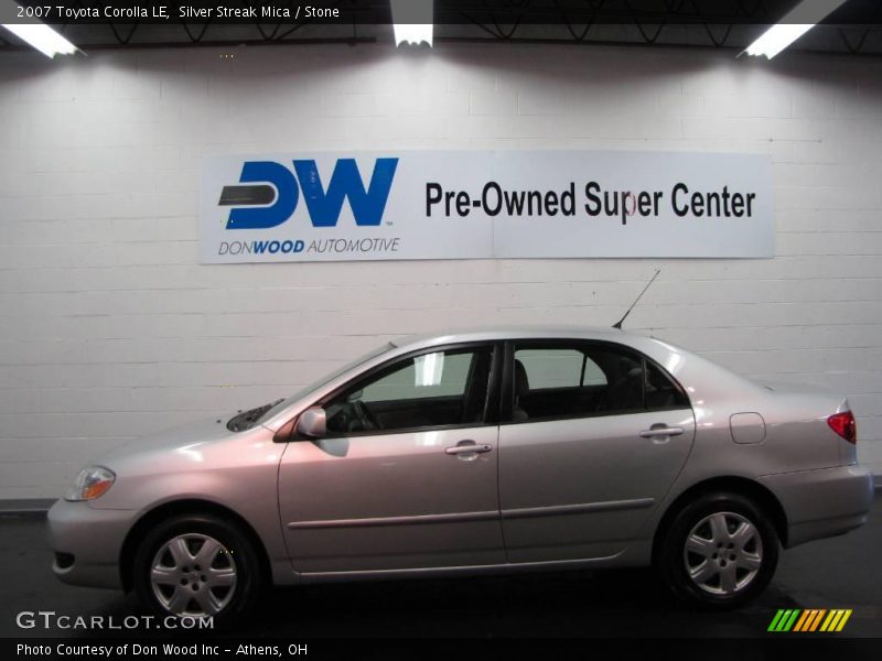 Silver Streak Mica / Stone 2007 Toyota Corolla LE