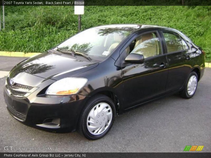 Black Sand Pearl / Bisque 2007 Toyota Yaris Sedan
