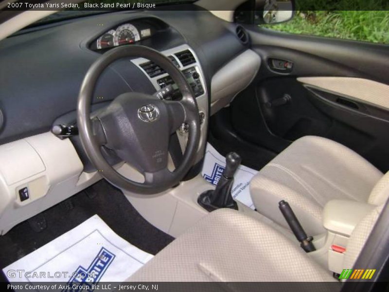 Black Sand Pearl / Bisque 2007 Toyota Yaris Sedan