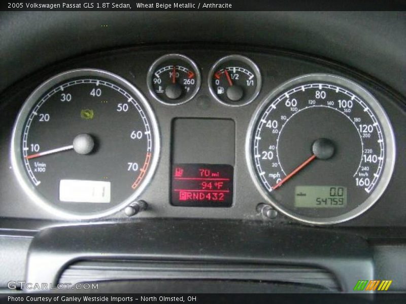 Wheat Beige Metallic / Anthracite 2005 Volkswagen Passat GLS 1.8T Sedan