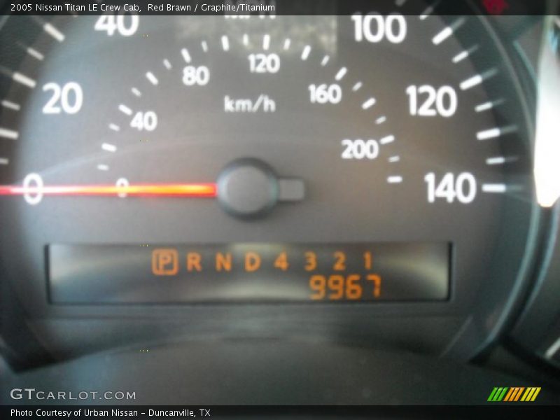 Red Brawn / Graphite/Titanium 2005 Nissan Titan LE Crew Cab