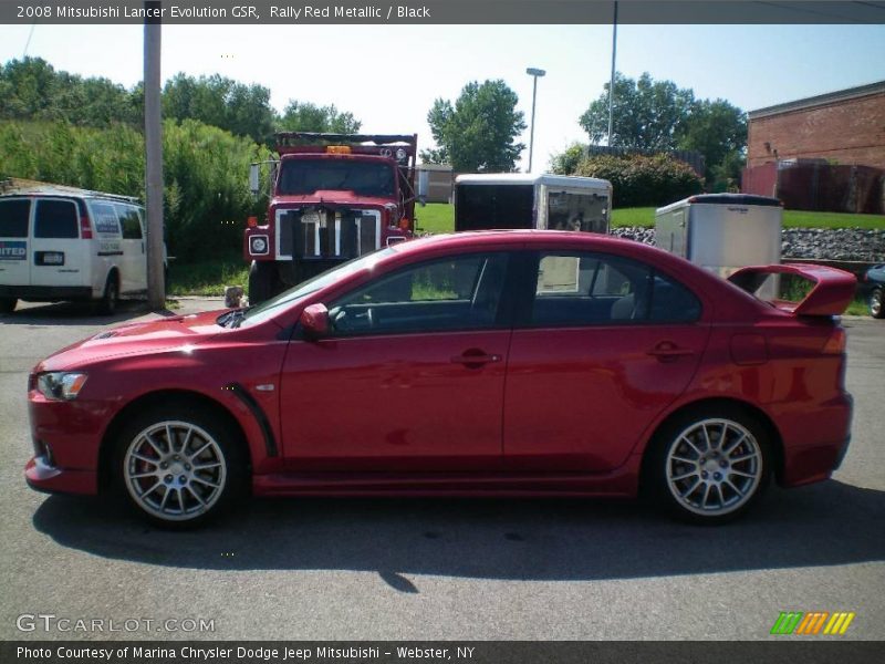 Rally Red Metallic / Black 2008 Mitsubishi Lancer Evolution GSR