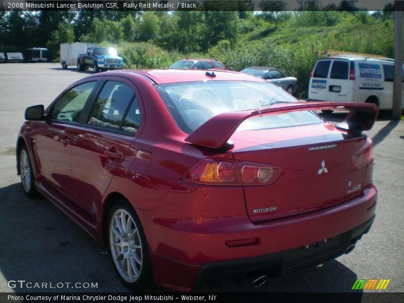 Rally Red Metallic / Black 2008 Mitsubishi Lancer Evolution GSR