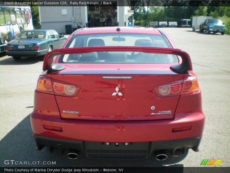 Rally Red Metallic / Black 2008 Mitsubishi Lancer Evolution GSR