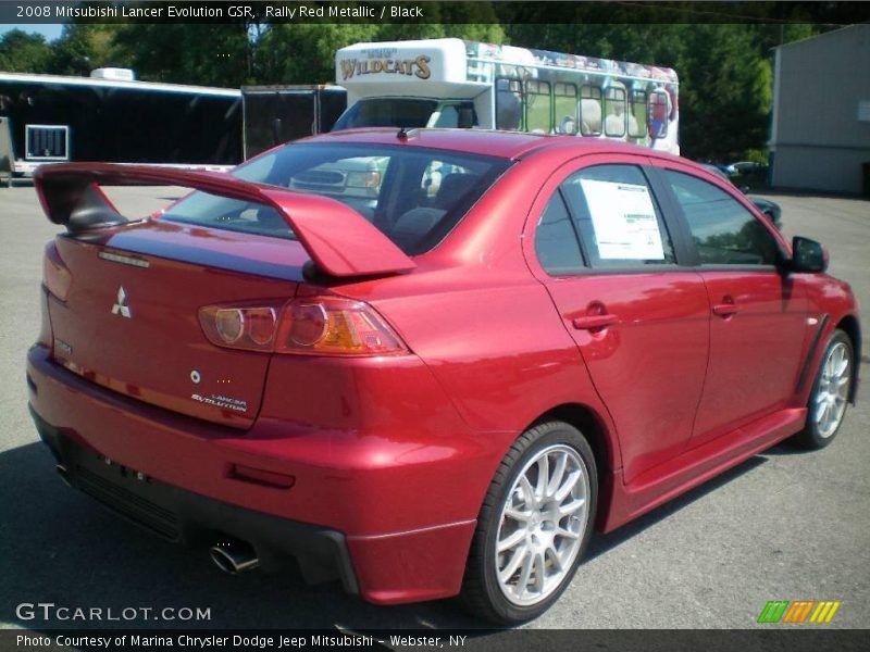 Rally Red Metallic / Black 2008 Mitsubishi Lancer Evolution GSR