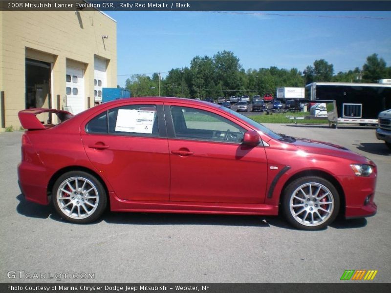 Rally Red Metallic / Black 2008 Mitsubishi Lancer Evolution GSR