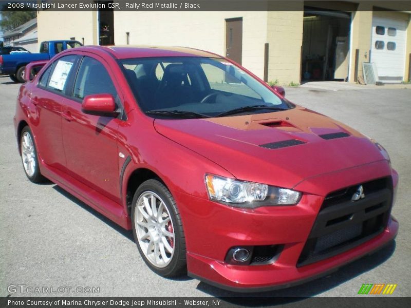 Rally Red Metallic / Black 2008 Mitsubishi Lancer Evolution GSR