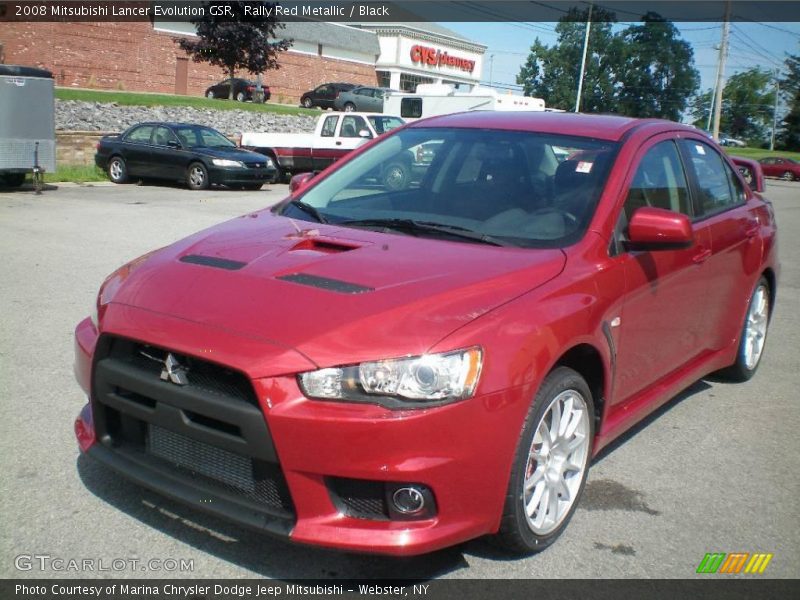 Rally Red Metallic / Black 2008 Mitsubishi Lancer Evolution GSR