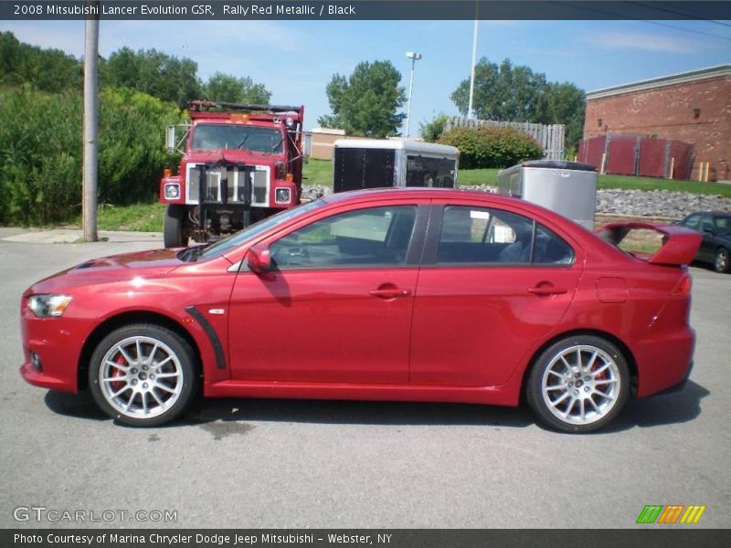 Rally Red Metallic / Black 2008 Mitsubishi Lancer Evolution GSR