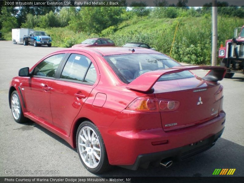 Rally Red Metallic / Black 2008 Mitsubishi Lancer Evolution GSR