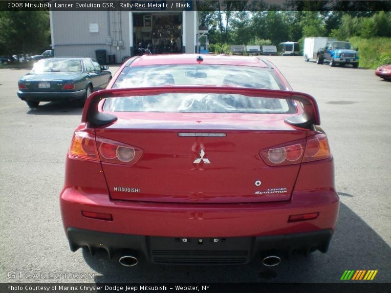 Rally Red Metallic / Black 2008 Mitsubishi Lancer Evolution GSR