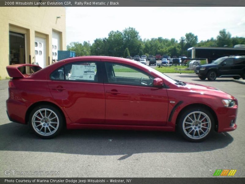 Rally Red Metallic / Black 2008 Mitsubishi Lancer Evolution GSR