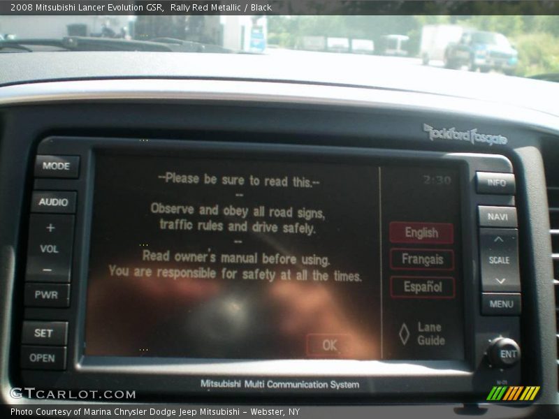 Rally Red Metallic / Black 2008 Mitsubishi Lancer Evolution GSR