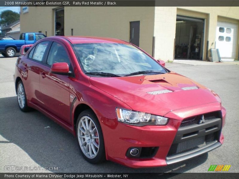 Rally Red Metallic / Black 2008 Mitsubishi Lancer Evolution GSR