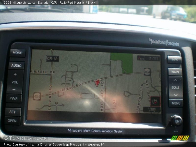 Rally Red Metallic / Black 2008 Mitsubishi Lancer Evolution GSR