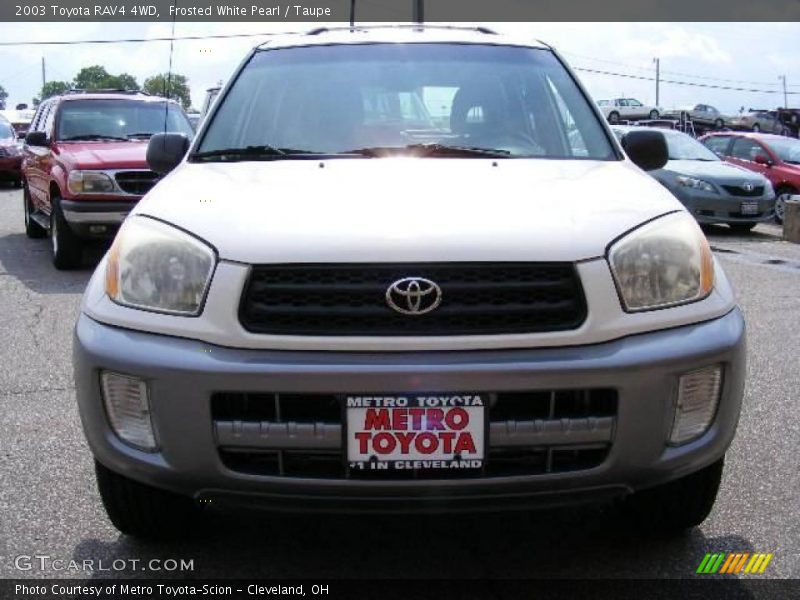 Frosted White Pearl / Taupe 2003 Toyota RAV4 4WD