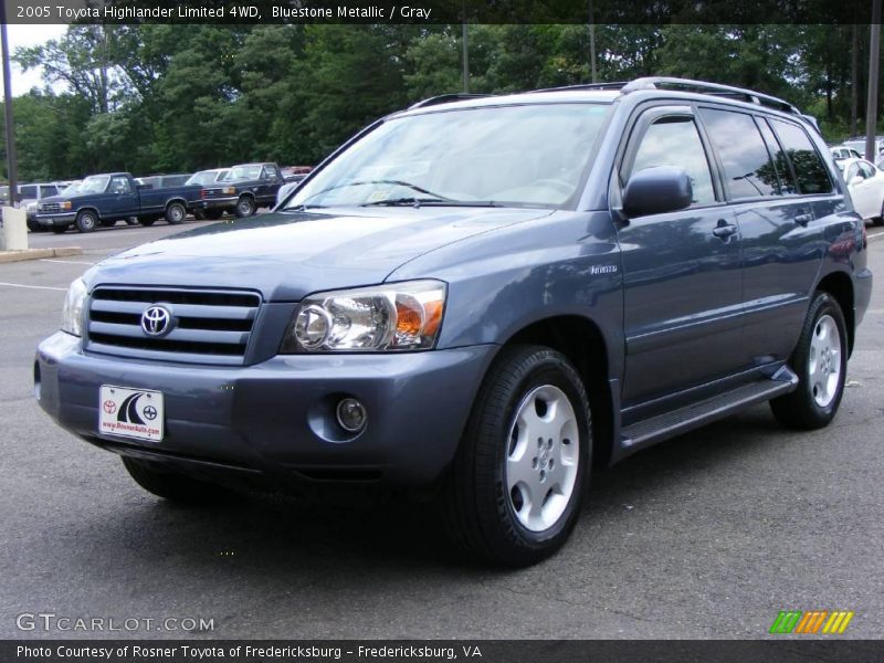 Bluestone Metallic / Gray 2005 Toyota Highlander Limited 4WD