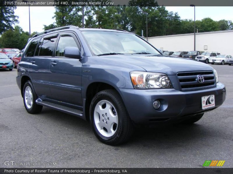 Bluestone Metallic / Gray 2005 Toyota Highlander Limited 4WD