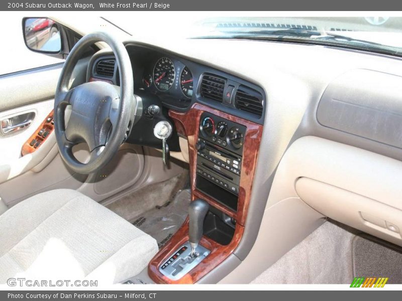 White Frost Pearl / Beige 2004 Subaru Outback Wagon