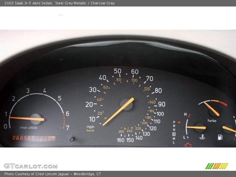 Steel Grey Metallic / Charcoal Gray 2003 Saab 9-5 Aero Sedan
