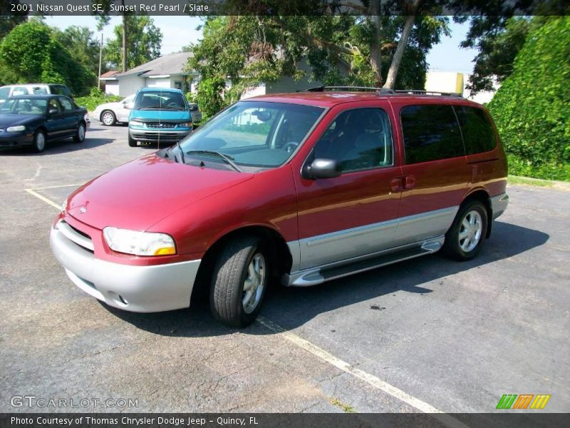 Sunset Red Pearl / Slate 2001 Nissan Quest SE