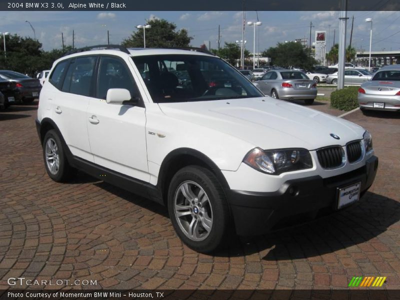 Alpine White / Black 2004 BMW X3 3.0i